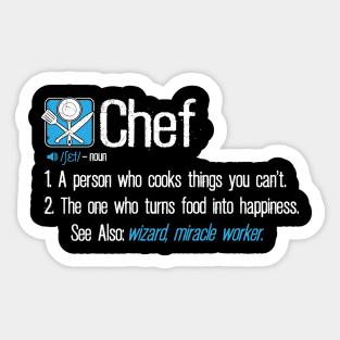 Chef definition Sticker